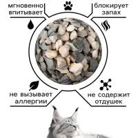 Наполнитель минеральный впитывающий &laquo;Пижон&raquo; для длинношерстных кошек, 15 л