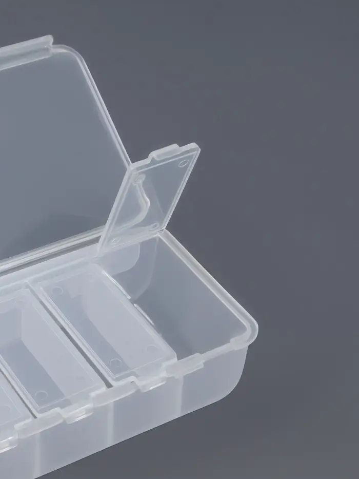 Органайзер для хранения мелочей, 7 ячеек, 15.5&times;6.2&times;3 см, прозрачный