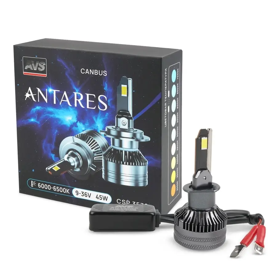 Светодиодная лампа AVS Antares H1, 9-36V, 45W, 2 шт.