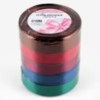 Атласная лента, набор 5 шт. &laquo;Вечерние огни&raquo;, 20 мм, 23&plusmn;1 м