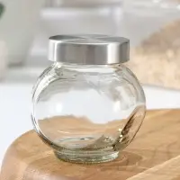 Баночка стеклянная для специй Доляна &laquo;Металлик&raquo;, 200 мл, 6&times;8 см