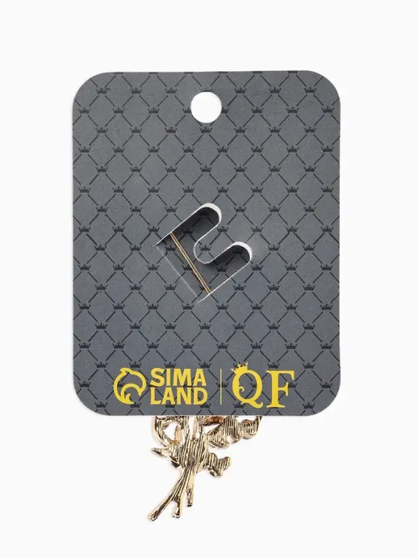 Брошь &laquo;Лист&raquo; осенний, ажур, стразы, цветная в золоте