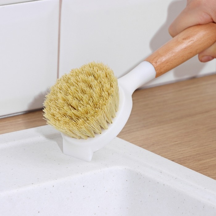 Щётка для посуды Доляна Meli, 24 см, буковое дерево Щётка для посуды Доляна Meli, 24 см, буковое дерево