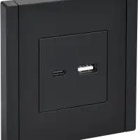 FORTE&PIANO Розетка USB A+C 3,1А FP150 черный IEK