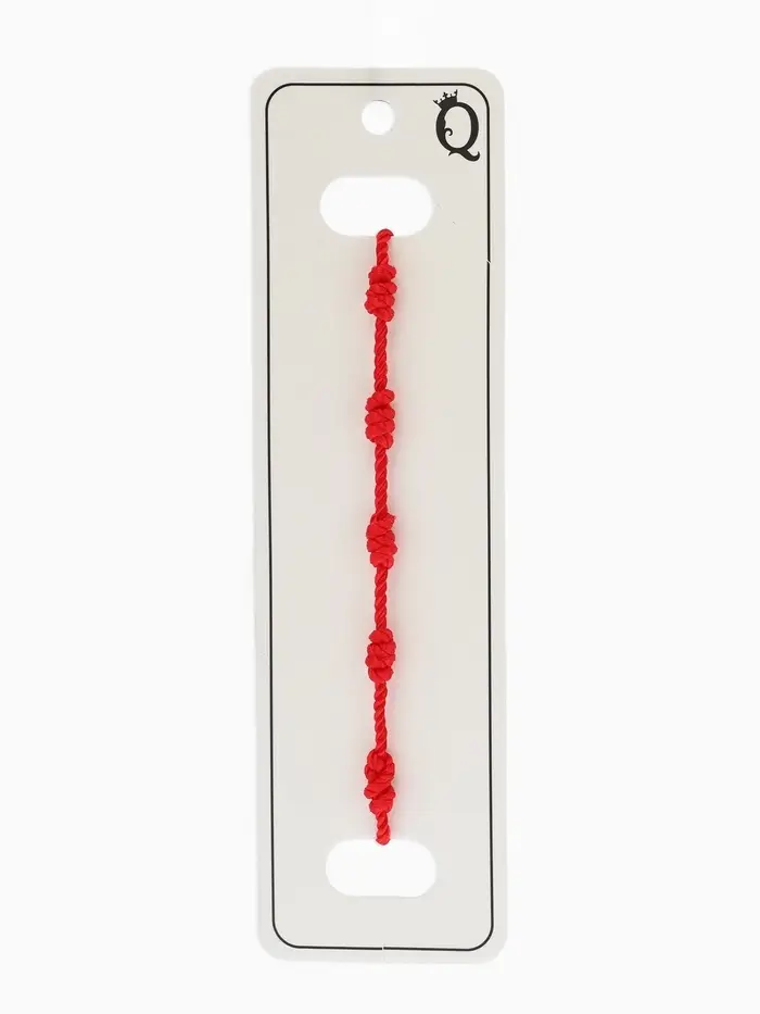 Браслет-оберег &laquo;Красная нить. Узел&raquo;, d=6 см, красный