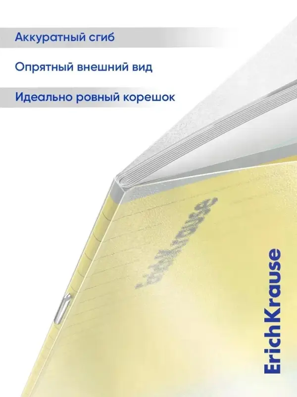 Тетрадь 18 листов в линейку ErichKrause CoverPro fizzy, жёлтая