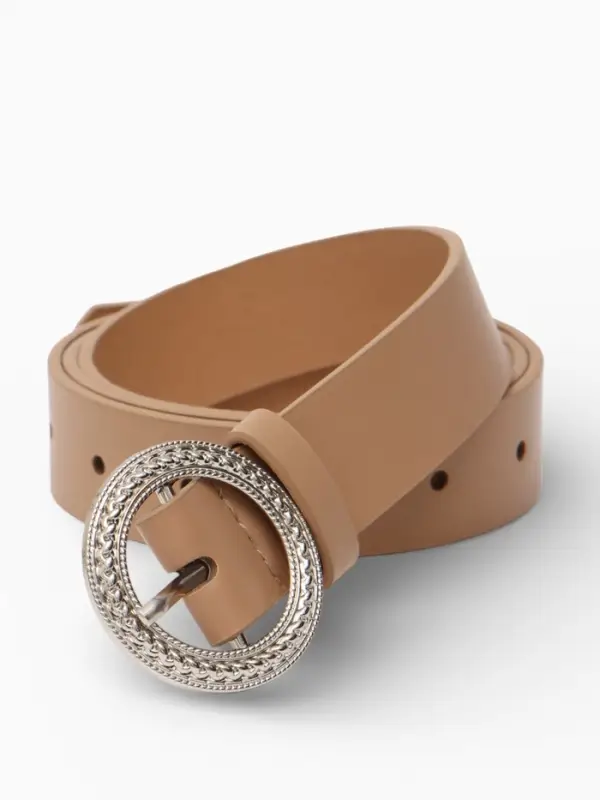 Ремень женский, 1 прокол, 3.5&times;110 см, без винта, бежевый