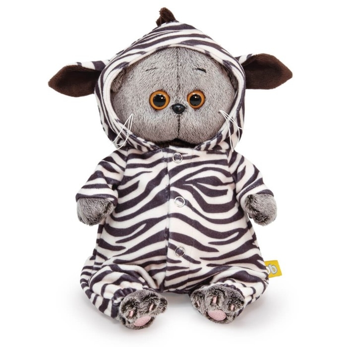 Мягкая игрушка «Басик Baby в комбинезоне «Зебра», 20 см Мягкая игрушка «Басик Baby в комбинезоне «Зебра», 20 см