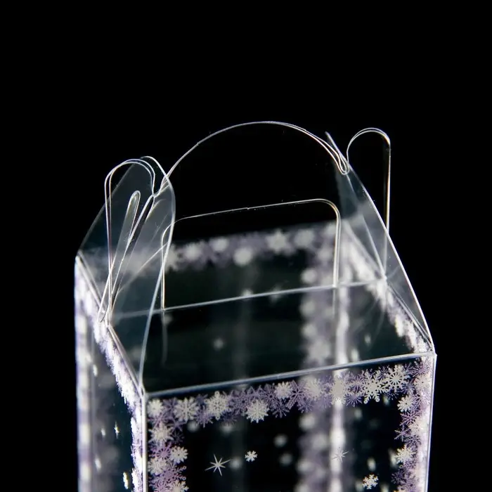 Коробка подарочная новогодняя складная ПВХ «Зимушка» 4×4×8 см Коробка подарочная новогодняя складная ПВХ «Зимушка» 4×4×8 см