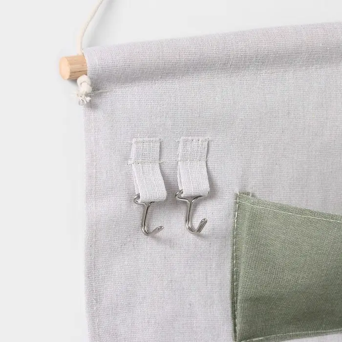 Органайзер подвесной с карманами Доляна Leaves, 7 отделения, 50×38 см, цвет зелёный Органайзер подвесной с карманами Доляна Leaves, 7 отделения, 50×38 см, цвет зелёный