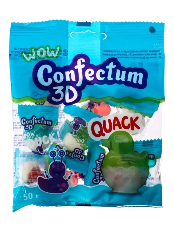 Мармелад Confectum funny &laquo;Утята&raquo;, со вкусом черники, яблока, клубники, ананаса и ванили, 50 г