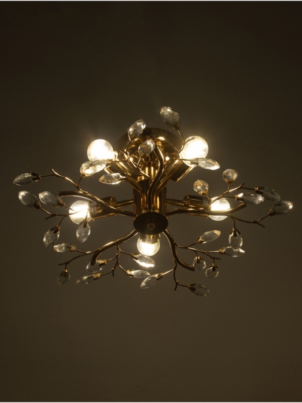 Люстра Люстра "Нежность" 5х40Вт Е27 золото 50х50х18см