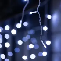 Гирлянда &laquo;Бахрома&raquo; 12&times;0.7 м, IP44, УМС, белая нить, 240 LED, свечение белое, мерцание, 220 В