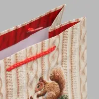 Пакет подарочный ламинированный &laquo;Вязаный. Белочки на ветке&raquo;, MS 18&times;22.3&times;10 см