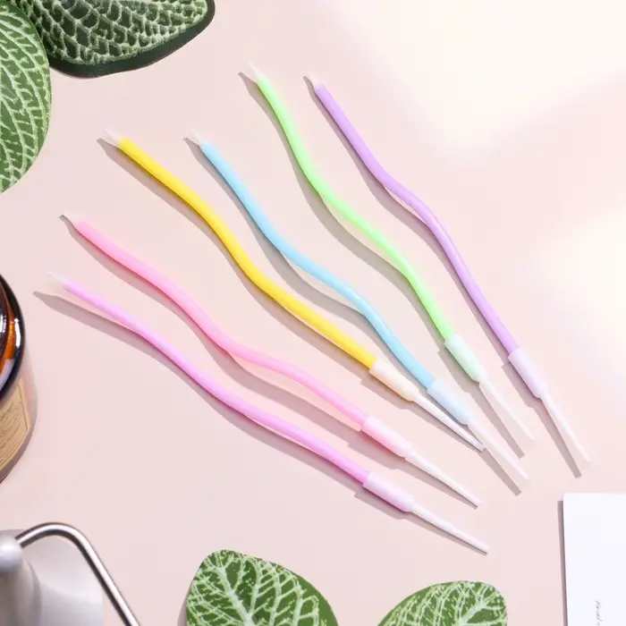 Свечи в торт коктейльные витые &laquo;С днем рождения&raquo;, 6 шт., 16.5 см, разноцветные