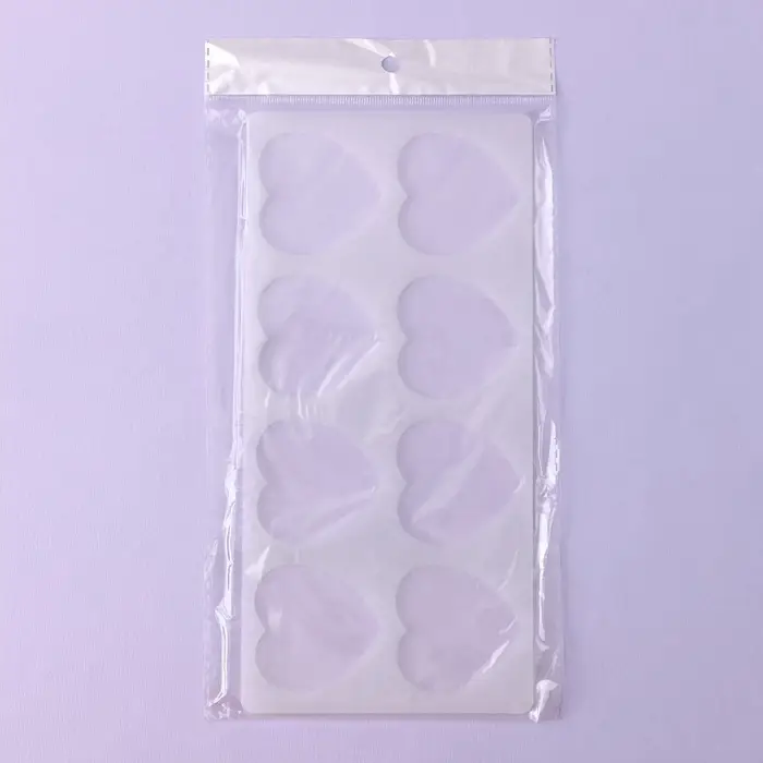 Форма для шоколада &laquo;Сердечки&raquo;, силикон, 8 ячеек, 23.5&times;11.5&times;0.3 см, прозрачная