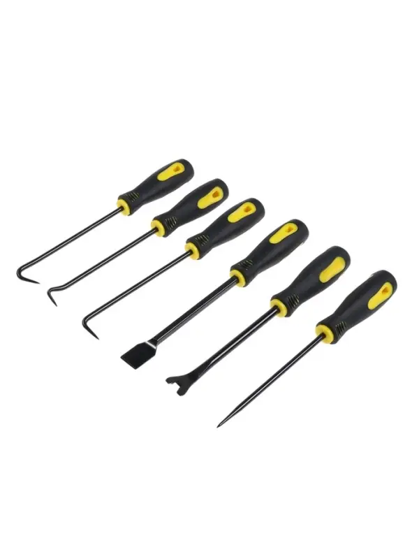 Набор крючков для уплотнительных колец ТУНДРА, усиленные, 2К рукоятки, 150 мм, 6 шт.