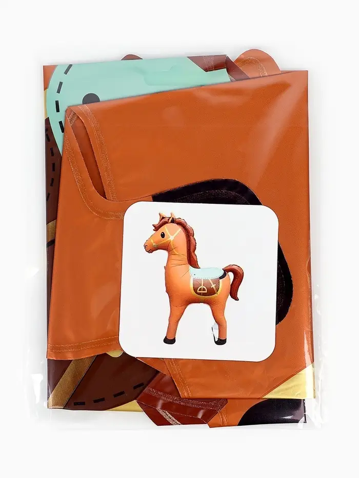 Воздушный шар фольгированный 28" "Лошадка", цвет коричневый