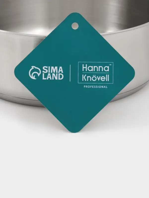 Ковш Hanna Kn&ouml;vell, 1.8 л, d=18, h=6.5 см, с крышкой, толщина стенки 0.8 мм, индукция, нержавеющая сталь