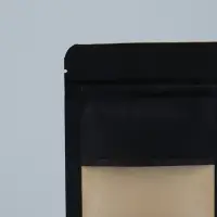 Пакет Zip-lock Крафт с прямоугольным окном, черный,10&times;15&times;3 см