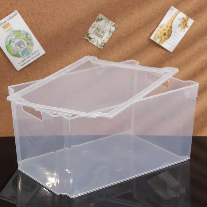 Ящик штабелируемый с крышкой &laquo;Модуль&raquo;, 18 л, цвет прозрачный