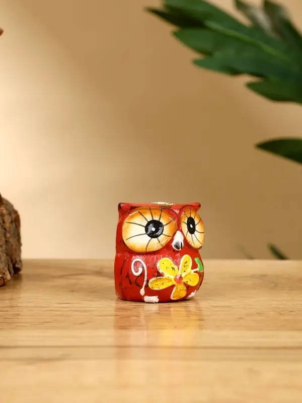 Набор сувенирный "Совята" дерево H 4, 3, 2 см, цв. коричневый