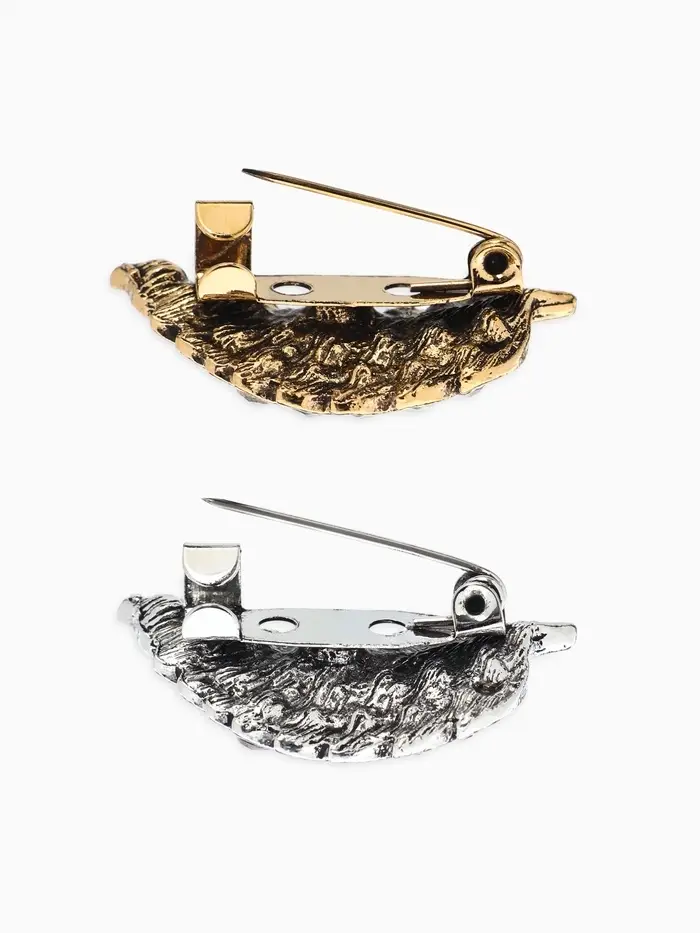 Брошь "Листик" маленький,  (фас 12шт), цвет МИКС