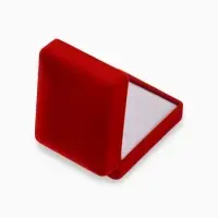 Футляр под набор: серьги и кулон &laquo;Прямоугольник&raquo; 7.5&times;6 см, красный, вставка белая