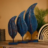 Интерьерный декор «Листья», набор 3 шт., 50, 40, 35 см, дерево албезия Интерьерный декор «Листья», набор 3 шт., 50, 40, 35 см, дерево албезия