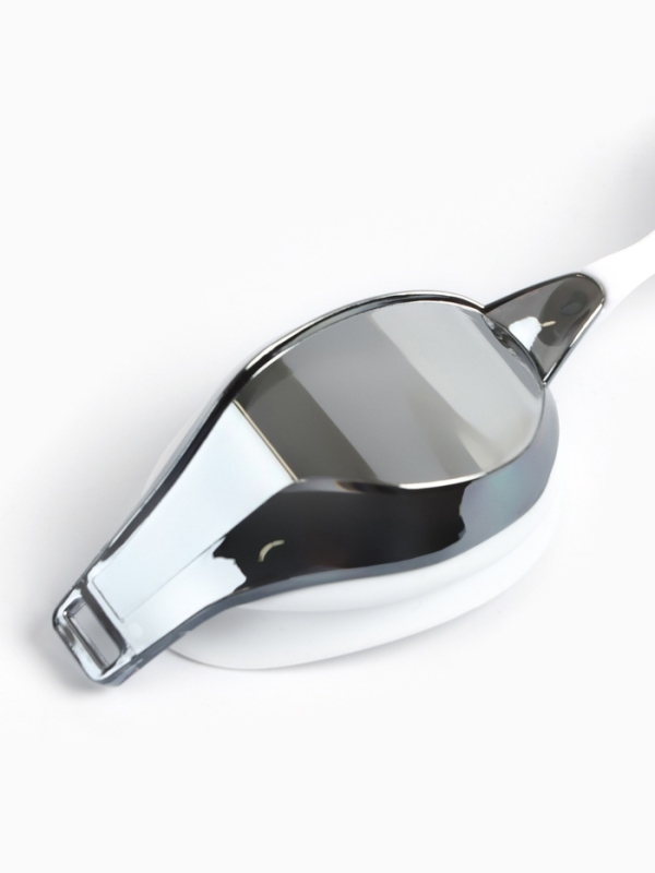 Очки для плавания взрослые, цвет белый зеркальный Очки для плавания взрослые, цвет белый зеркальный