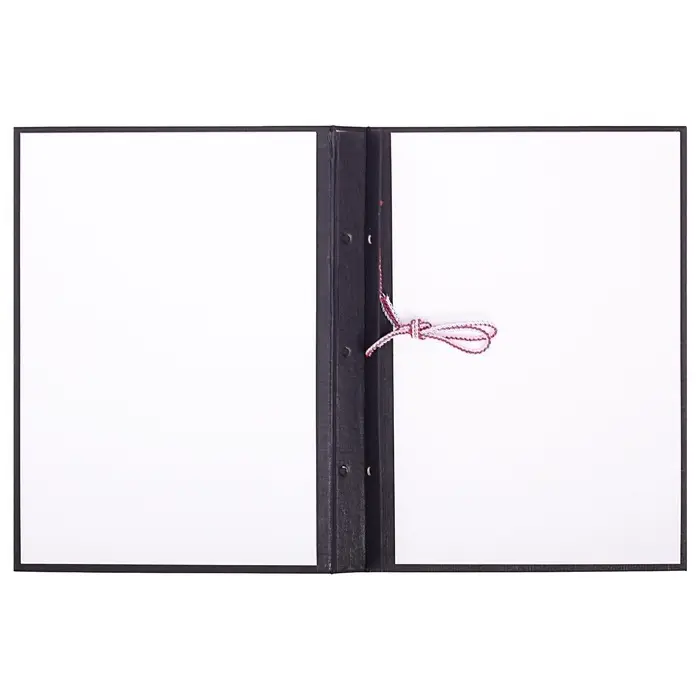 Папка для дипломных работ (Без надписи), бумвинил, гребешки/сутаж, без бумаги, чёрная, (вместимость до 150 листов)