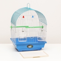 Клетка для птиц укомплектованная Bd-1/3c, 30 х 23 х 39 см, синяя