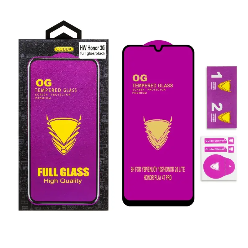 Защитное стекло для Huawei Honor 30i/20 Lite/Y8P OG 3D черные