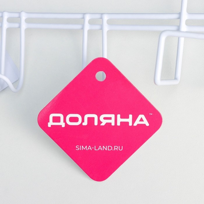 Вешалка на дверь на 8 крючков Доляна «Моно», 40,5×10×23 см, цвет белый Вешалка на дверь на 8 крючков Доляна «Моно», 40,5×10×23 см, цвет белый