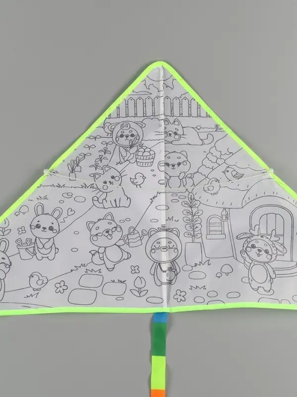 Воздушный змей - раскраска Funny toys &laquo;Зверятки&raquo;, 80 см, 6 фломастеров