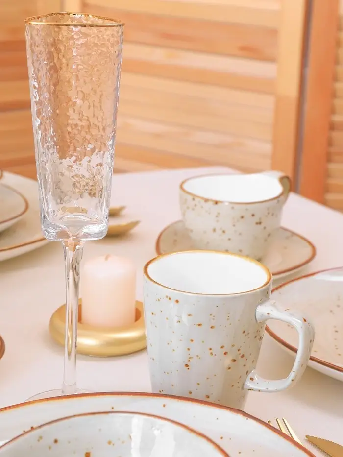 Кружки Magistro Mediterana, набор 2 шт.: 320 мл, фарфор, бежевые