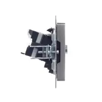BRITE Розетка двойная TV+RJ45 кат.5E РТВ/РК12-БрС сталь