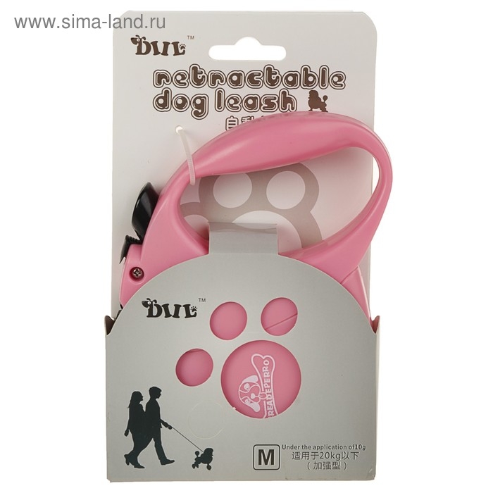 Рулетка DIIL, 4 м, до 20 кг, лента, розовая Рулетка DIIL, 4 м, до 20 кг, лента, розовая