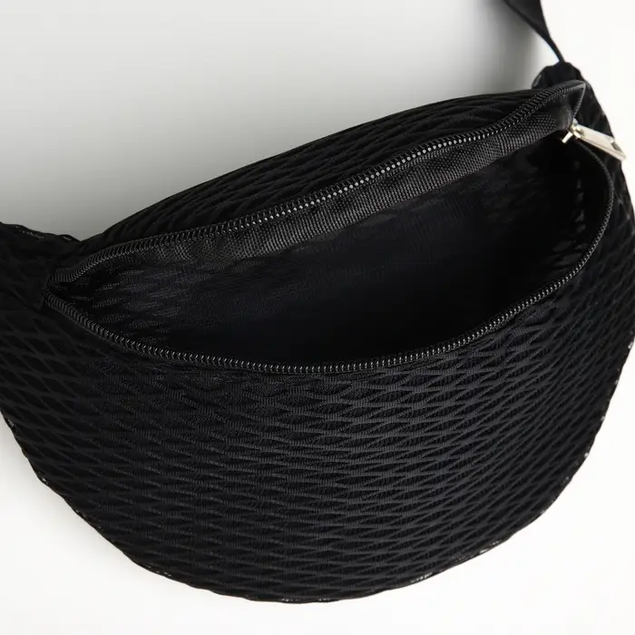 Поясная сумка на молнии, 27&times;8&times;14 см, чёрная