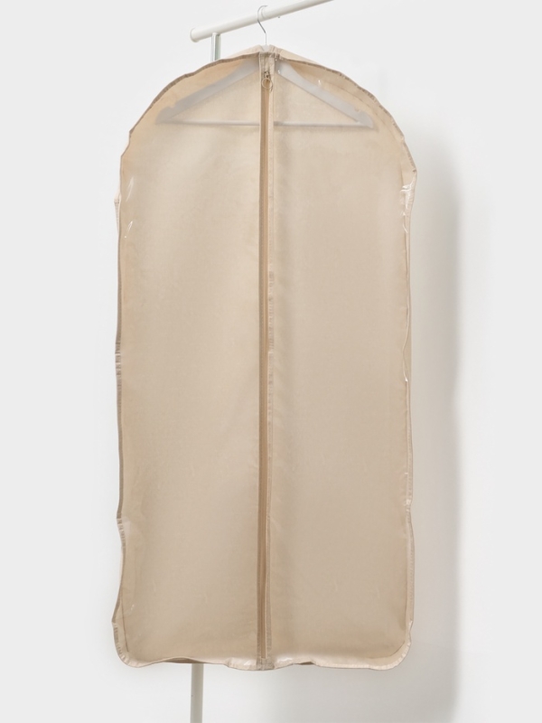 Чехол для одежды LaDо́m на молнии, размер 120х60 см, цвет бежевый, материал батист Чехол для одежды LaDо́m на молнии, размер 120х60 см, цвет бежевый, материал батист