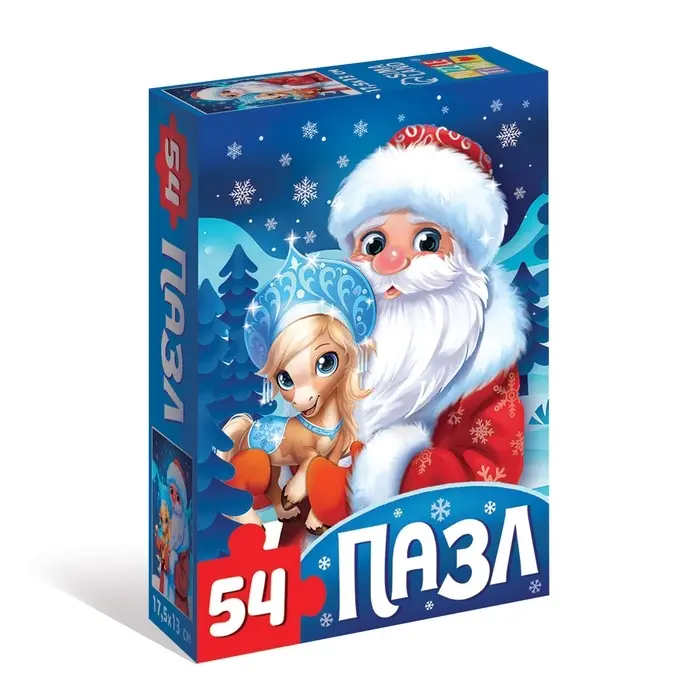 Пазл Пазл "Лошадка и Дедушка Мороз", 54 элемента