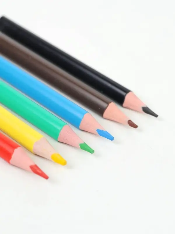 Цветные карандаши, пластиковые, 6 цветов, мини, шестигранные, БукиБяки