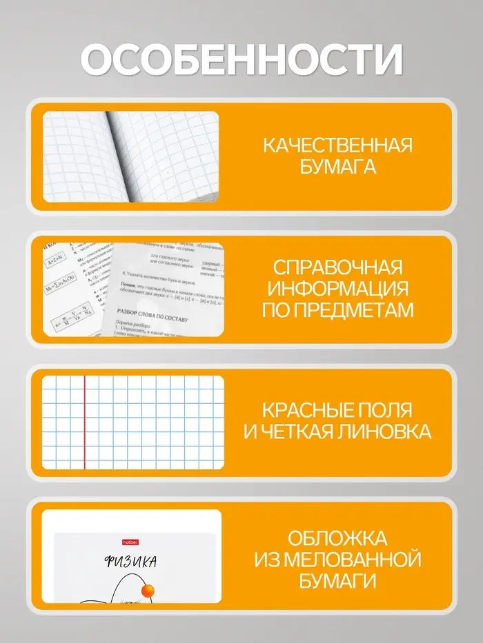 Предметная тетрадь по физике Hatber &laquo;Приключения кота Пирожка&raquo;, 48 листов, в клетку, со справочным материалом, обложка из мелованной бумаги