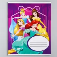 Тетрадь в клетку 12 листов, 5 видов МИКС, обложка мелованный картон, «Принцессы» Тетрадь в клетку 12 листов, 5 видов МИКС, обложка мелованный картон, «Принцессы»