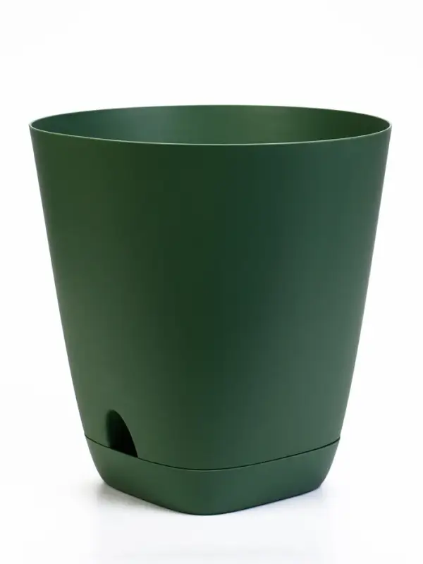 Кашпо с прикорневым поливом 15 л D-29,5см, H-31см олива "Гранд"