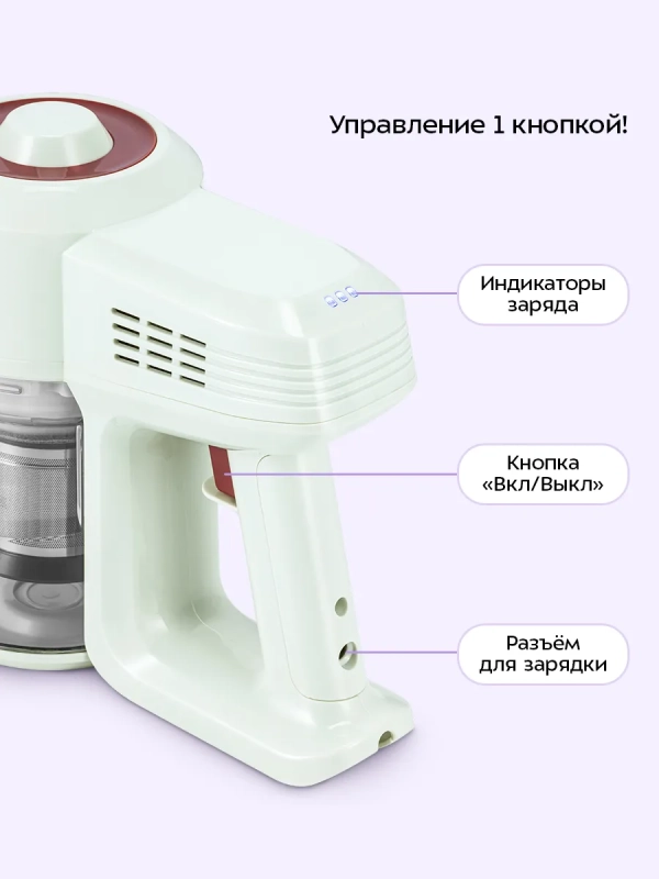 Пылесос для дома вертикальный беспроводной КТ-5346