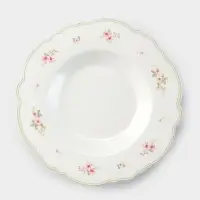 Тарелка глубокая WY Spring flowers, 220 мл, d=21.5 см, фарфор, белая