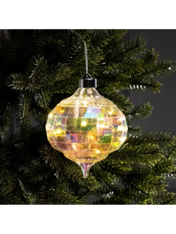 Ёлочная игрушка светодиодная &laquo;Ретро&raquo;, 17&times;12 см, 12 LED, от батареек ААх2, свечение тёплое белое