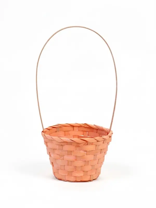 Корзина плетёная 13&times;9.5/28 см, персиковый, бамбук