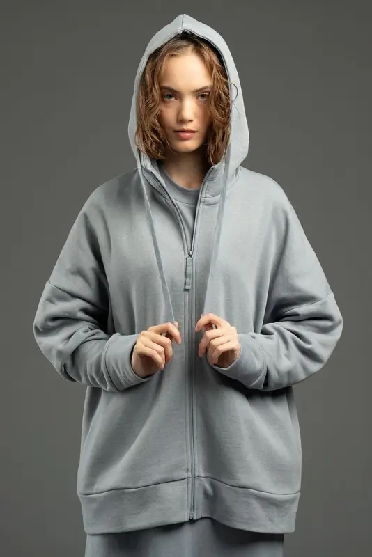 Толстовка унисекс H3, серая, размер XS/S Толстовка унисекс H3, серая, размер XS/S